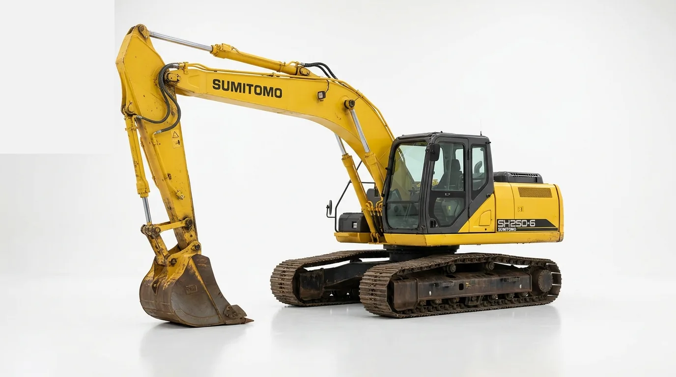 Sumitomo SH250-6 excavator, studio profile